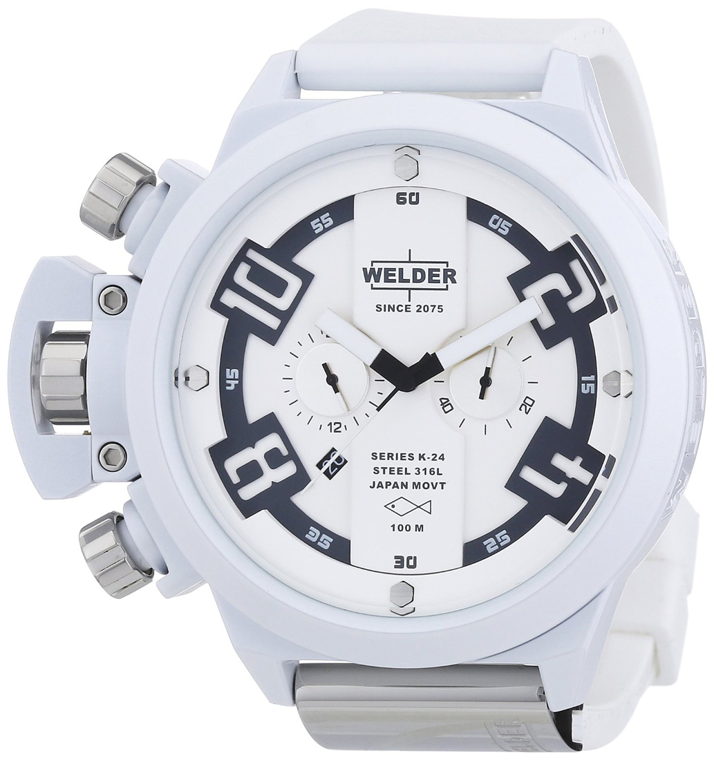 Welder by U Boat K24 Oversize Chronograph White ion Plated Mens Watch K24 3311